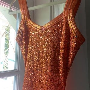 Orange 🍊 fringe ballroom dancing outfit